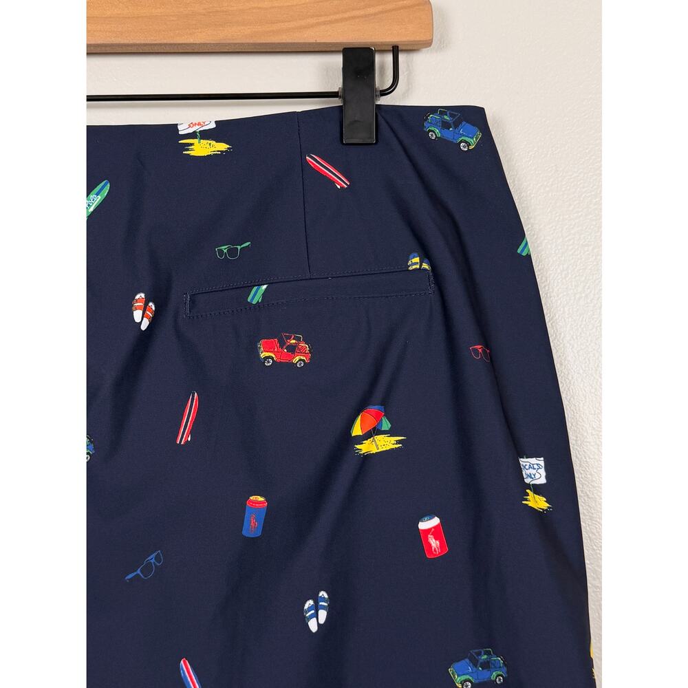 Polo Golf Ralph Lauren Beach Print Skort Blue Size 8 Pickleball Tennis Outdoors - Picture 9 of 14